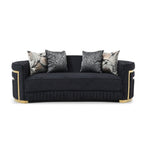 Belvane Sofa – 3-Seater Obsidian Black