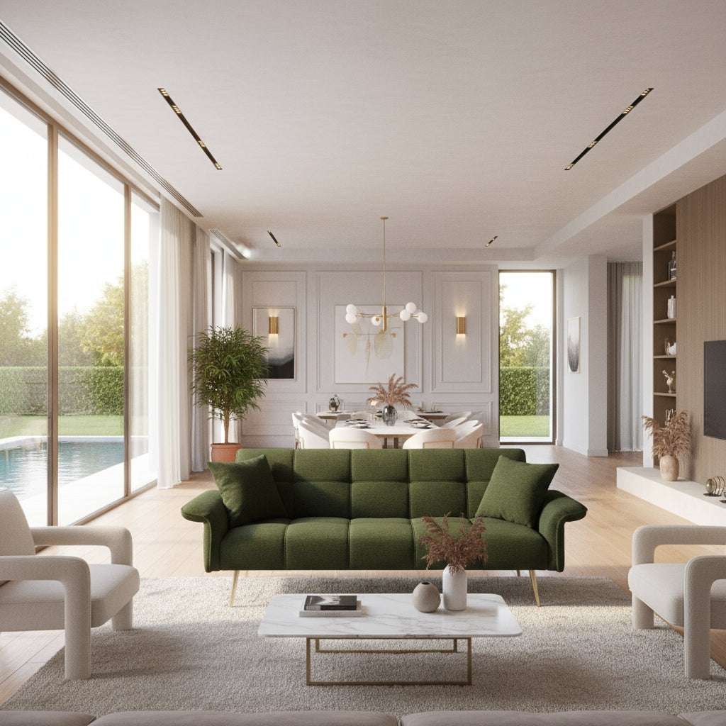 Belvoir Futon Sofa – 2-Seater - Emerald